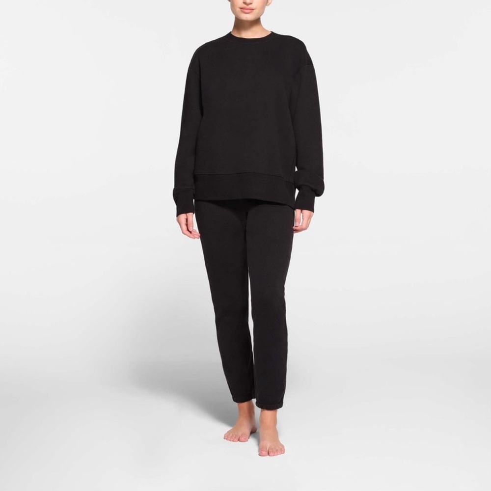 SKIMS Oversized Crewneck Cotton Fleece Sweatshirt
Womens Size S